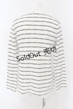 画像2: INGEBORG / リボンプリントボーダーカットソー 9 シロ×クロ O-25-05-26-012-LO-TO-IG-OS