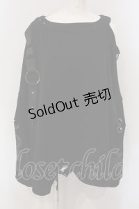 Ozz conte / 肩あきプルオーバー  ブラック O-25-05-26-102-OO-TO-OW-OS