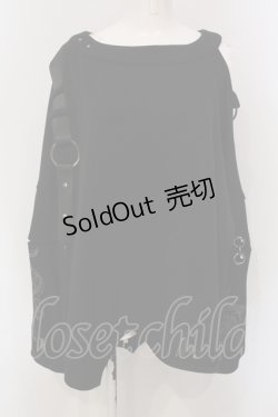 画像1: Ozz conte / 肩あきプルオーバー  ブラック O-25-05-26-102-OO-TO-OW-OS
