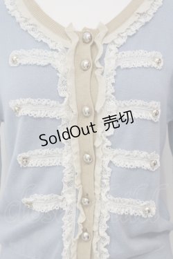 画像2: Jane Marple / スプリングニットのナポレオンカーディガン M サックス O-25-05-26-104-JM-TO-IG-OS