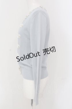 画像3: Jane Marple / スプリングニットのナポレオンカーディガン M サックス O-25-05-26-104-JM-TO-IG-OS