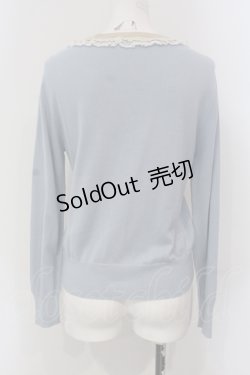 画像4: Jane Marple / スプリングニットのナポレオンカーディガン M サックス O-25-05-26-104-JM-TO-IG-OS