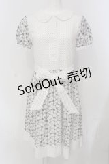 Jane Marple / フラワードットレースのワンピース M シロ O-25-05-26-105-JM-OP-IG-OS