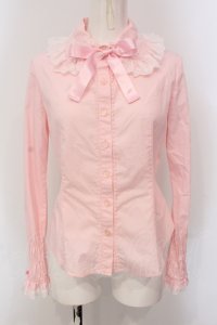 Angelic Pretty / お袖シャーリングブラウス  ピンク O-25-05-26-106-AP-BL-OW-OS