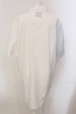 画像3: KMK / バイカラーシャツ  ホワイト×サックス O-25-05-26-108-PU-BL-OW-OS