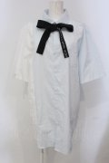 KMK / バイカラーシャツ  サックス×ホワイト O-25-05-26-109-PU-BL-OW-OS
