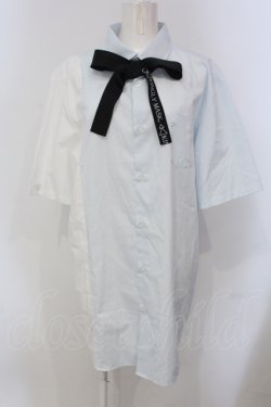 画像1: KMK / バイカラーシャツ  サックス×ホワイト O-25-05-26-109-PU-BL-OW-OS