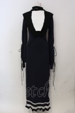 画像1: 【SALE】Melt the lady / ジェリーフィッシュロングワンピース F ネイビー×クロ×シロ O-25-05-26-111-PU-OP-OW-ZT319 (1)