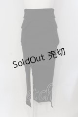 Melt the lady / ダブルポケットラウンドスカート S クロ O-25-05-26-116-PU-SK-OW-ZY