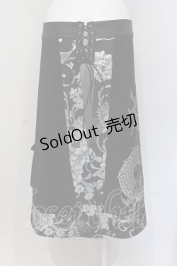 画像4: Qutie Frash / ラップロングスカート  ブラックｘシルバー O-25-05-26-117-QU-SK-YM-OS
