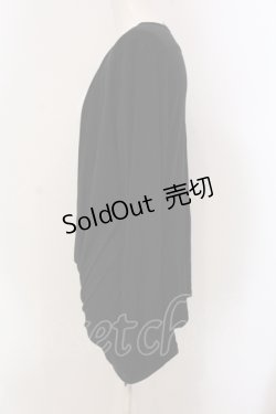 画像2: ALGONQUINS / ドレーププルオーバー F ブラック O-25-05-26-009-AL-TO-OW-OS