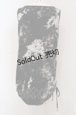 画像3: ALGONQUINS / ムラ柄レースアップタンクトップ F ブラック O-25-05-26-120-AL-TO-OW-OS