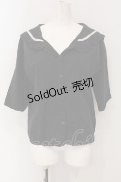 画像1: PUNKその他 / セーラーカラーブラウス  ブラック O-25-05-26-121-PU-TO-OW-OS