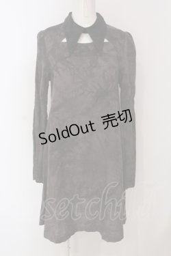 画像1: ALGONQUINS / タイダイ胸開きワンピース F グレー系 O-25-05-26-124-AL-OP-OW-OS