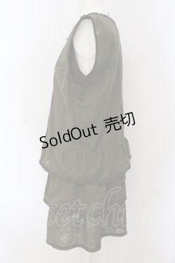 画像3: INGEBORG / カメリアリボンプリントブラウス インナーワンピース セット 4 グリーン O-25-05-26-015-LO-OP-IG-OS