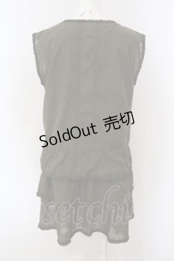 画像4: INGEBORG / カメリアリボンプリントブラウス インナーワンピース セット 4 グリーン O-25-05-26-015-LO-OP-IG-OS