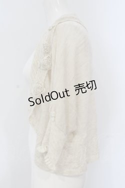 画像2: INGEBORG / ローズモチーフカーディガン  アイボリー O-25-05-26-002-LO-TO-IG-OS