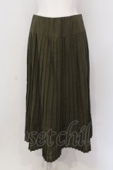 INGEBORG / カメリアリボンプリントプリーツロングスカート 3 グリーン O-25-05-26-016-LO-SK-IG-ZT270
