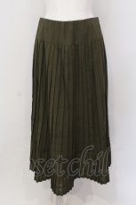 画像1: 【SALE】INGEBORG / カメリアリボンプリントプリーツロングスカート 3 グリーン O-25-05-26-016-LO-SK-IG-ZT270 (1)
