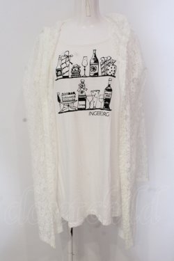画像1: INGEBORG / レースカーデつきTシャツ 3 シロ O-25-05-26-018-LO-TO-IG-OS