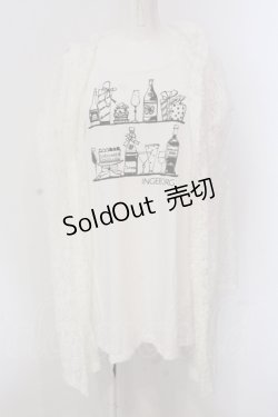 画像1: INGEBORG / レースカーデつきTシャツ 3 シロ O-25-05-26-018-LO-TO-IG-OS