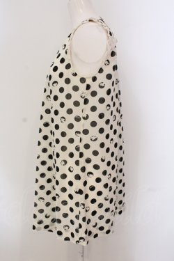 画像2: INGEBORG / ドットシフォンノースリーブチュニック 9 オフシロ×クロ O-25-05-26-009-LO-TO-IG-OS