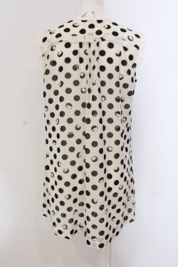 画像3: INGEBORG / ドットシフォンノースリーブチュニック 9 オフシロ×クロ O-25-05-26-009-LO-TO-IG-OS
