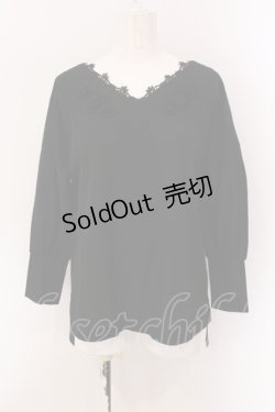 画像1: INGEBORG / ドロップショルダーゆるかわカットソー  クロ O-25-05-26-020-LO-TO-IG-ZI