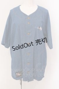 Karl Helmut / テディ刺繍ベースボールデニムシャツ 3 インディゴ O-25-05-26-021-EL-BL-IG-OS