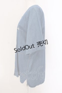 画像4: Karl Helmut / テディ刺繍ベースボールデニムシャツ 3 インディゴ O-25-05-26-021-EL-BL-IG-OS