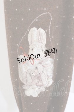 画像2: Karl Helmut / うさぎ刺繍ノルディックフードマフラー  ブラウン O-25-05-26-022-EL-ZA-IG-OS