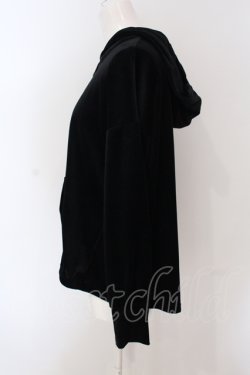 画像2: INGEBORG / フィッシュテールベロアパーカー  クロ O-25-05-26-003-LO-TO-IG-OS