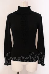 INGEBORG / ニット使いタートルニット 9 クロ O-25-05-26-024-LO-TO-OW-ZI