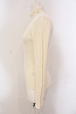 画像2: INGEBORG / フリル使いタートルニット 9号 オフシロ O-25-05-26-025-LO-TO-OW-OS