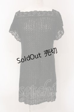 画像1: INGEBORG / 透かし編みニットチュニック 9 クロ O-25-05-26-027-LO-TO-OW-OS