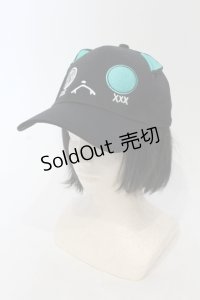 NieR Clothing / 猫耳つきCAP【シエル】キャップ  ブラック×グリーン O-25-05-27-008-PU-AC-IG-OS