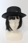 画像2: 【SALE】Dangerous nude / リボンストローハット  ブラック×アイボリー O-25-05-27-011-PU-AC-OW-ZTK007 (2)