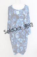 anko ROCK / 沈むように溶けていくようにTシャツ  ブルー O-25-05-28-041-PU-TO-YM-OS
