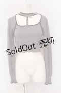 pium / レースチョーカーケープニット F グレー O-25-05-28-042-LO-TO-IG-ZY