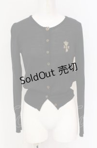 Jane Marple / Keyモチーフのカーディガン M クロ O-25-05-28-053-JM-TO-IG-OS