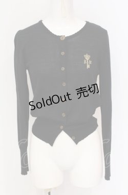 画像1: Jane Marple / Keyモチーフのカーディガン M クロ O-25-05-28-053-JM-TO-IG-OS