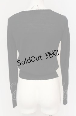 画像2: Jane Marple / Keyモチーフのカーディガン M クロ O-25-05-28-053-JM-TO-IG-OS