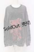TRAVAS TOKYO / ピグメント加工くまトレーナー F グレー系 O-25-05-28-006-PU-TO-YM-OS