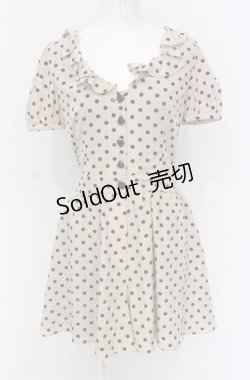 画像1: MILK / ラッフルカラーコンビネゾン  アイボリー O-25-05-28-060-ML-PA-IG-OS