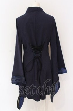 画像2: Qutie Frash / チャイナ着物袖チュニック  ブルー O-25-05-28-064-QU-TO-IG-OS
