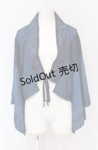 Qutie Frash / 着物ボレロ  ブルー O-25-05-28-066-QU-TO-IG-OS
