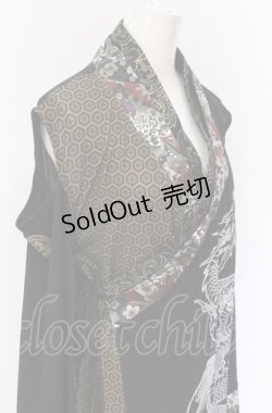 画像2: Qutie Frash / 肩あき着物カーディガン  ブラック O-25-05-28-070-QU-TO-IG-OS