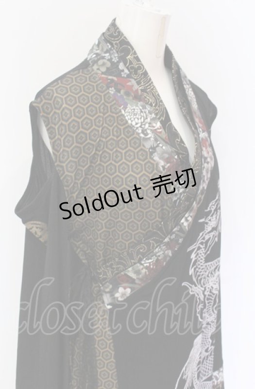 画像2: Qutie Frash / 肩あき着物カーディガン  ブラック O-25-05-28-070-QU-TO-IG-OS (2)