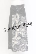 Qutie Frash / 2022浴衣4点SET ボトムス単品  鶴 ブラック O-25-05-28-071-QU-SK-IG-OS