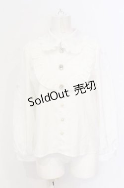 画像1: majoretty / ビジューヨークブラウス S シロ O-25-05-28-074-LO-BL-IG-OS